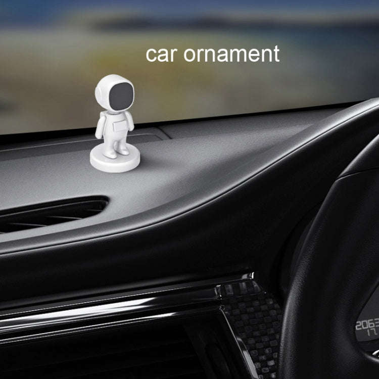 TOPFREE Astronaut Car Bracket Magnetic Adhesive Paste Navigation Car Phone Bracket(White)