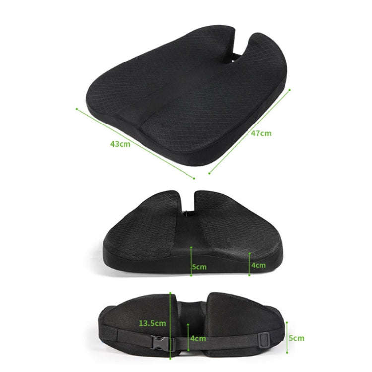 QFC060 V-shaped Car Memory Foam Non-slip Seat Cushion(Grey)