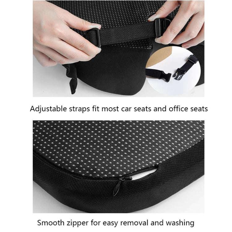 QFC060 V-shaped Car Memory Foam Non-slip Seat Cushion(Black)