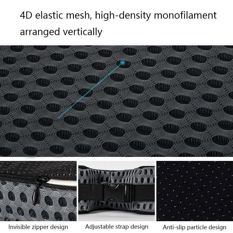 Thickened Breathable Memory Foam Car Seat Cushion(QFC047 Black)