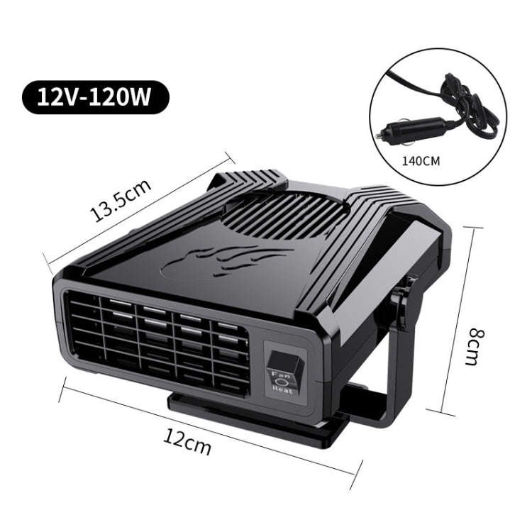 12V Car Heater Fan Defrost Defogger(Black)