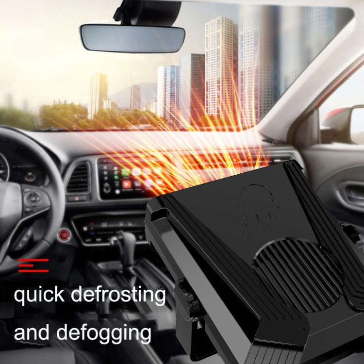 12V Car Heater Fan Defrost Defogger(Black)
