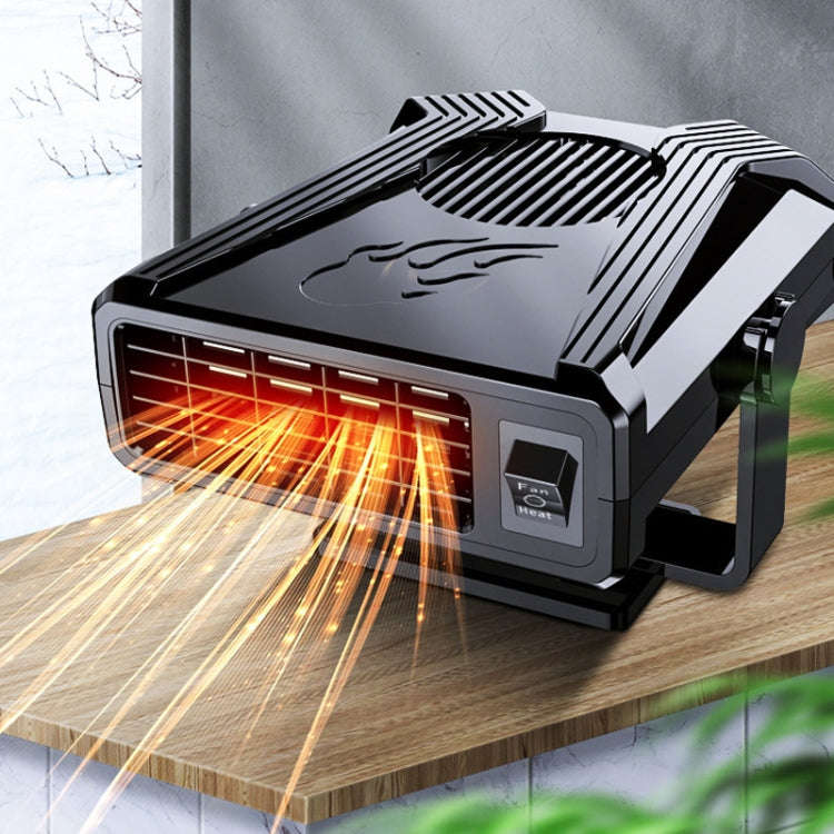 12V Car Heater Fan Defrost Defogger(Black)