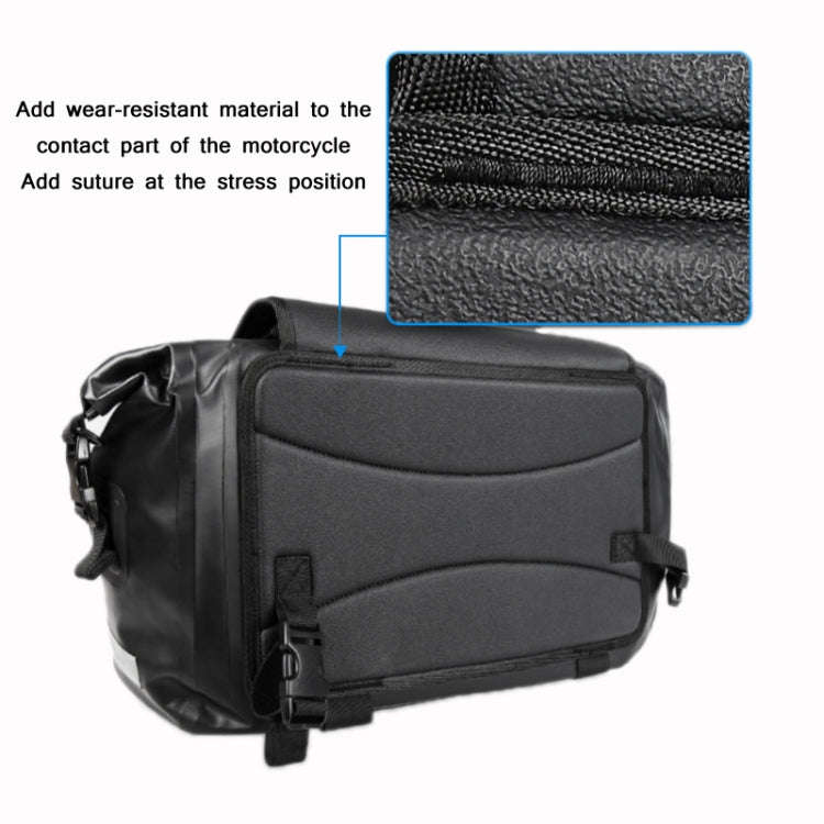 AFISHTOUR FM2021 Large Capacity Waterproof Motorcycle Rear Seat Bag, Color: Black