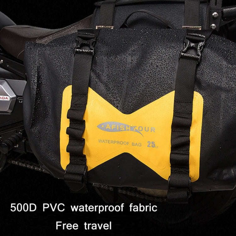 AFISHTOUR FM2021 Large Capacity Waterproof Motorcycle Rear Seat Bag, Color: Black