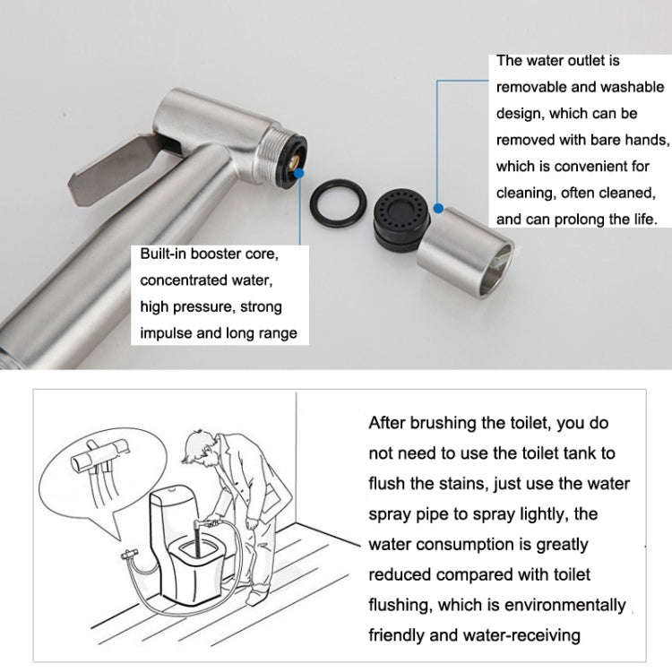 304 Stainless Steel Washer Nozzle Female Washer Set, Style: Female Washer + Hose