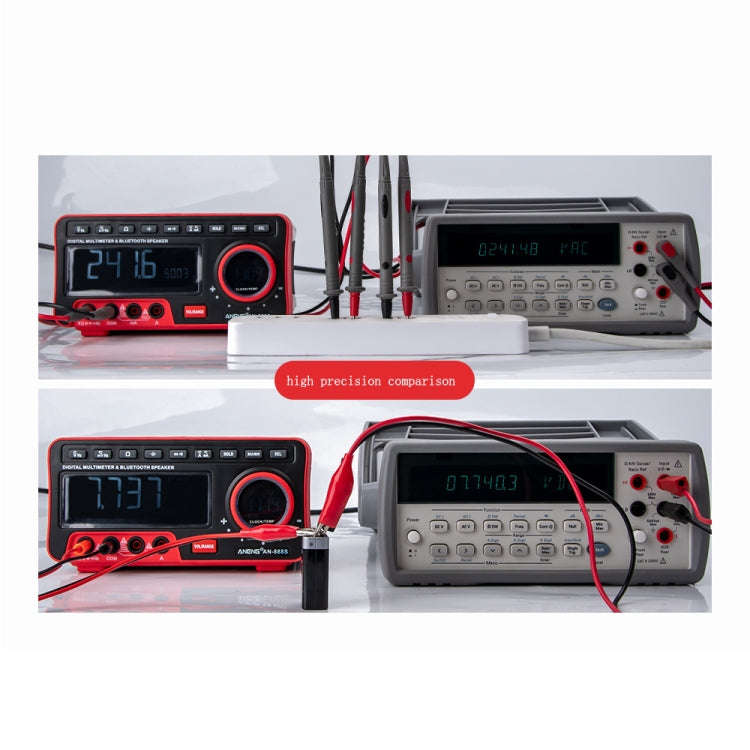 ANENG AN-888S Bluetooth Audio Display Voltage Current Multimeter, Standard No Battery(Black Red)