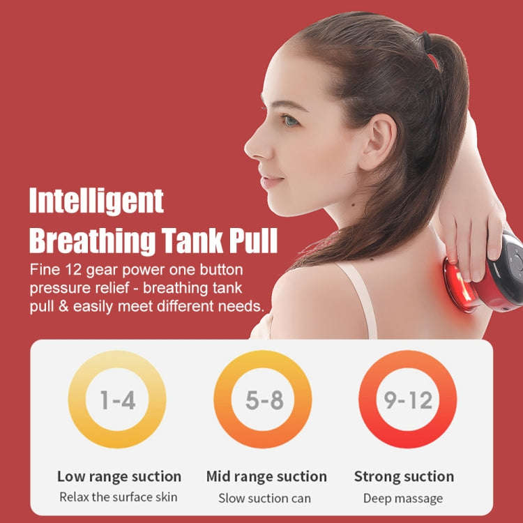 12-speed Charging Electric Cupping Massage Device(Red Wine)