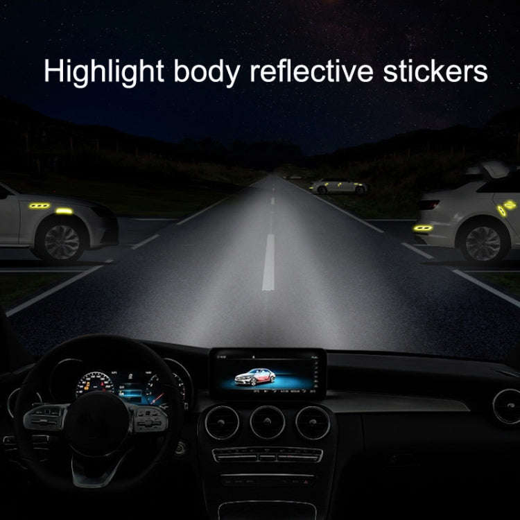 Car Safety Warning Reflective Stickers(Fluorescent Yellow)