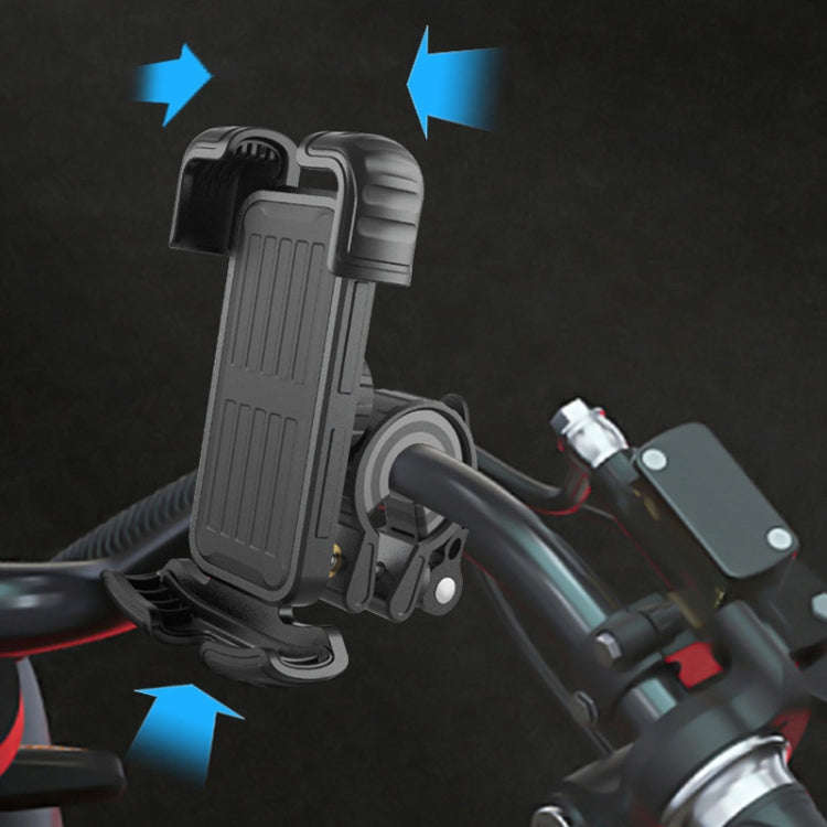 YYS-443-1 Bicycle Push Type Mobile Phone Navigation Bracket(Black)