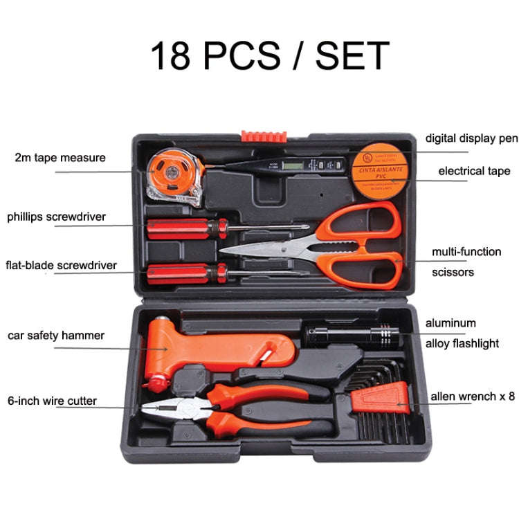18 PCS / Set JT-18 Car Life Hammer Hand Tools Set