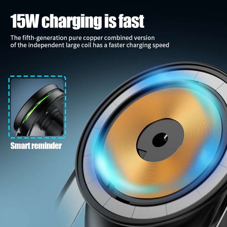 F9189 15W MagSafe Magnetic Car Lighting Wireless Charger(Black)