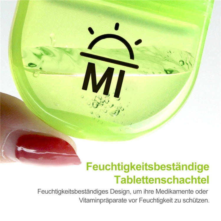 21-compartment Rainbow Pill Box One Week Pill Box(Transparent +Colorful)