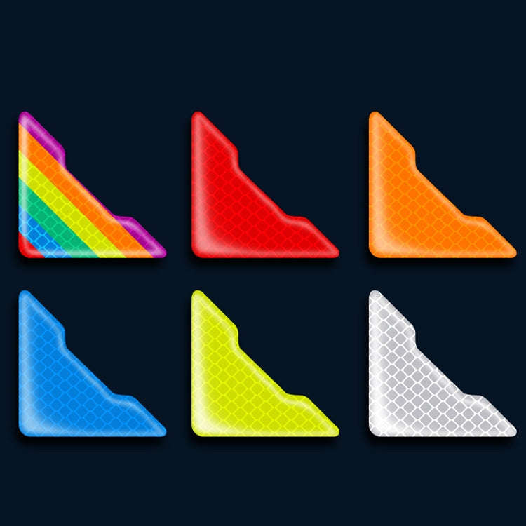 4pcs /Set Car Safety Warning Reflective Anti-Strike Stickers, Color: Epoxy Red