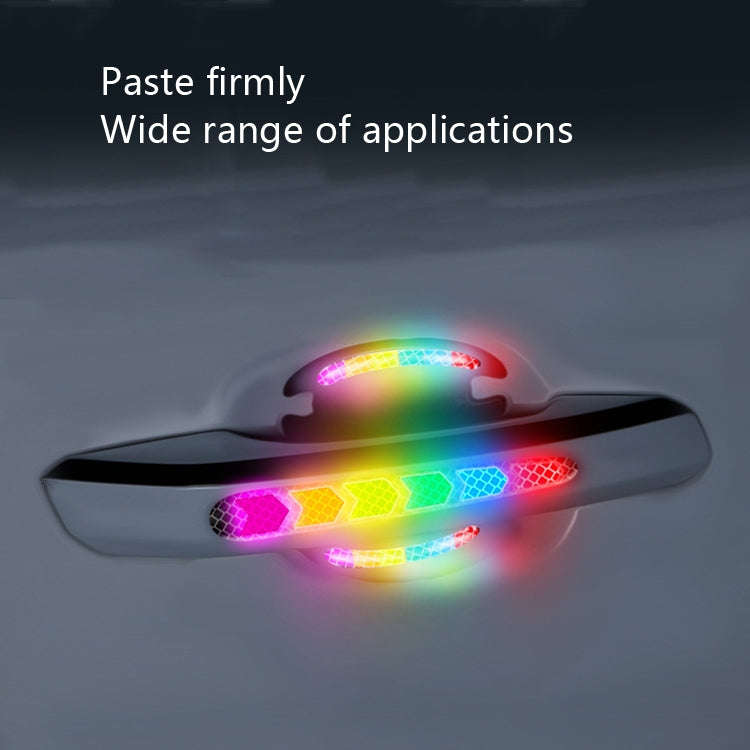 4pcs /Set Car Safety Warning Reflective Anti-Strike Stickers, Color: Epoxy Red