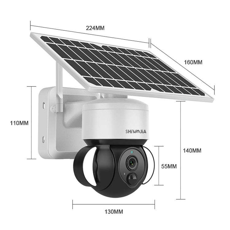 SHIWOJIA IP66 Waterproof WiFi Solar Dome IP Camera,  Support Two-way Audio & PIR Motion Detection...