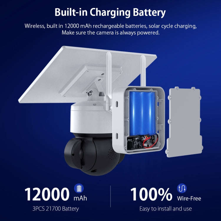 SHIWOJIA IP66 Waterproof WiFi Solar Dome IP Camera,  Support Two-way Audio & PIR Motion Detection...