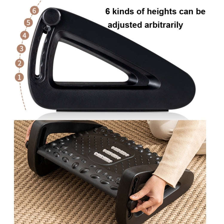 Office Computer Set Up Foot Stool Foot Massage Pedal(Black)