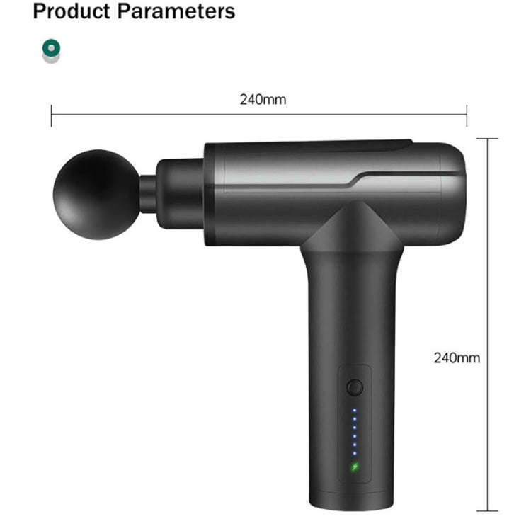 BG-128 6-speed Mini Convenient Massage Gun With 6 Massage Heads,CN Plug(Red)
