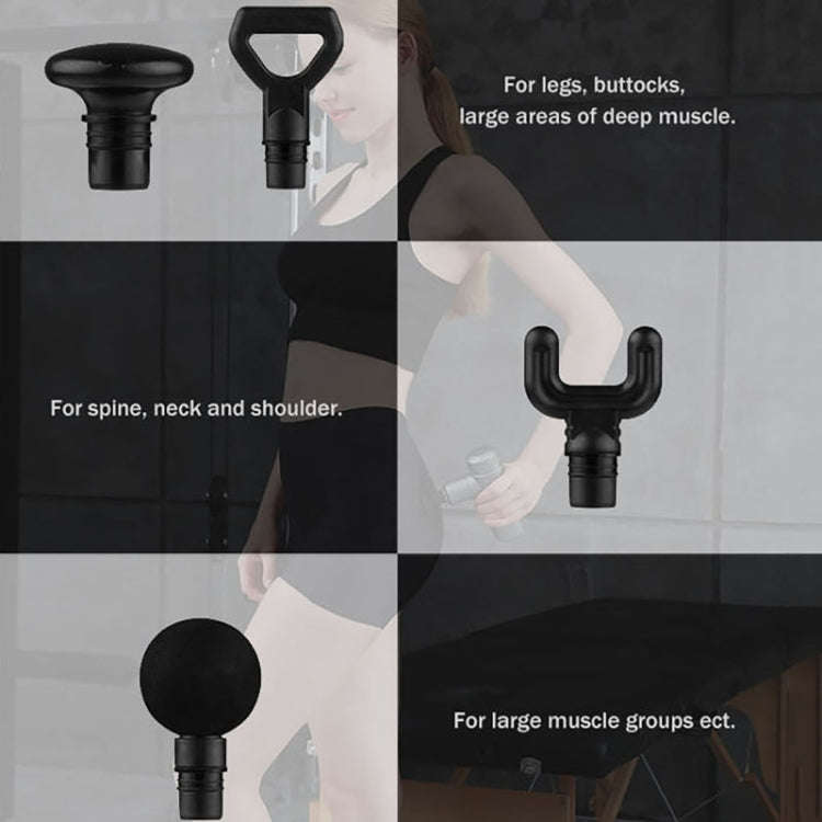 BG-128 6-speed Mini Convenient Massage Gun With 6 Massage Heads,CN Plug(Red)