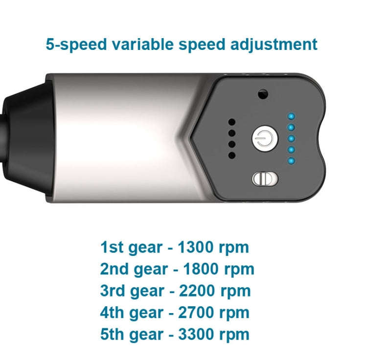 Booster T  Deep Muscle Relaxation Massage Gun,EU Plug  2000mAh With 6 Massage Head(Gray)