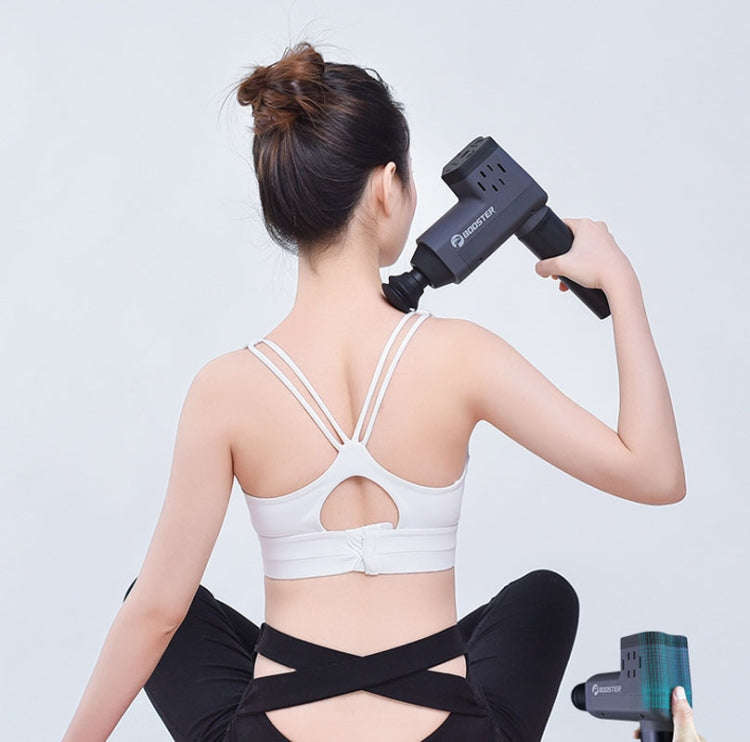 Booster T  Deep Muscle Relaxation Massage Gun,EU Plug  2000mAh With 6 Massage Head(Gray)