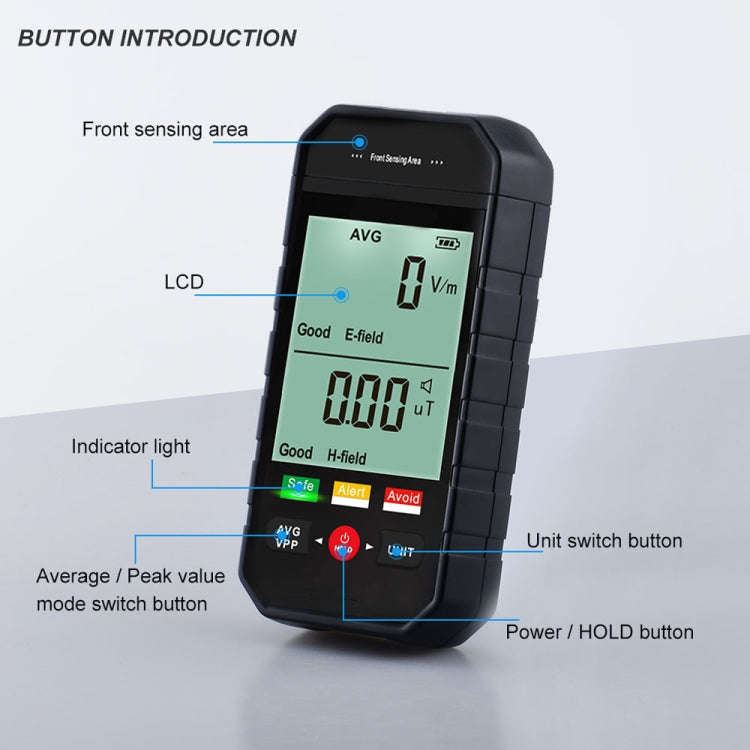 ET925 Large Screen Digital Display Electromagnetic Radiation Detector