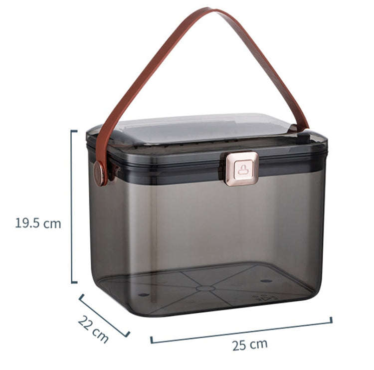 AA329 Double Layer Transparent Home Medicine Box Large Capacity Medicine Box(White)