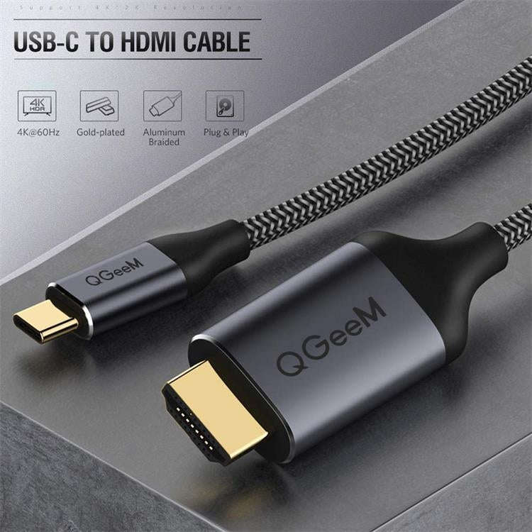 QGeeM QG-UA09 Type-C To HDMI Cable, Length: 3m