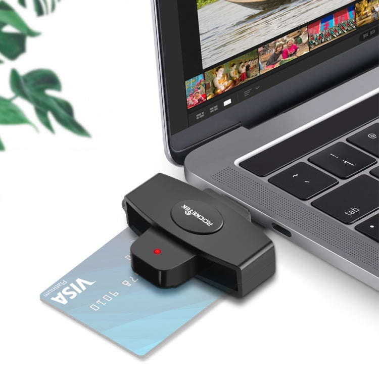 Rocketek CSCR3 Smart CAC Card Reader Type-c Bank Tax Declaration SIM Card/IC Card ID Card Reader(...