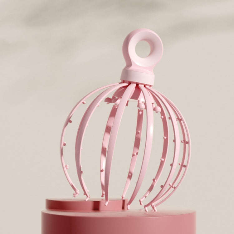 D18 Head Massager Relax Scalp Meridian Massager, Style: 18 Claw (Pink)