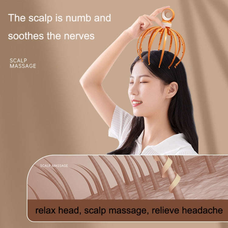 D18 Head Massager Relax Scalp Meridian Massager, Style: 18 Claw (Blue)