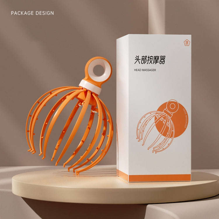 D18 Head Massager Relax Scalp Meridian Massager, Style: 12 Claw (Yellow)