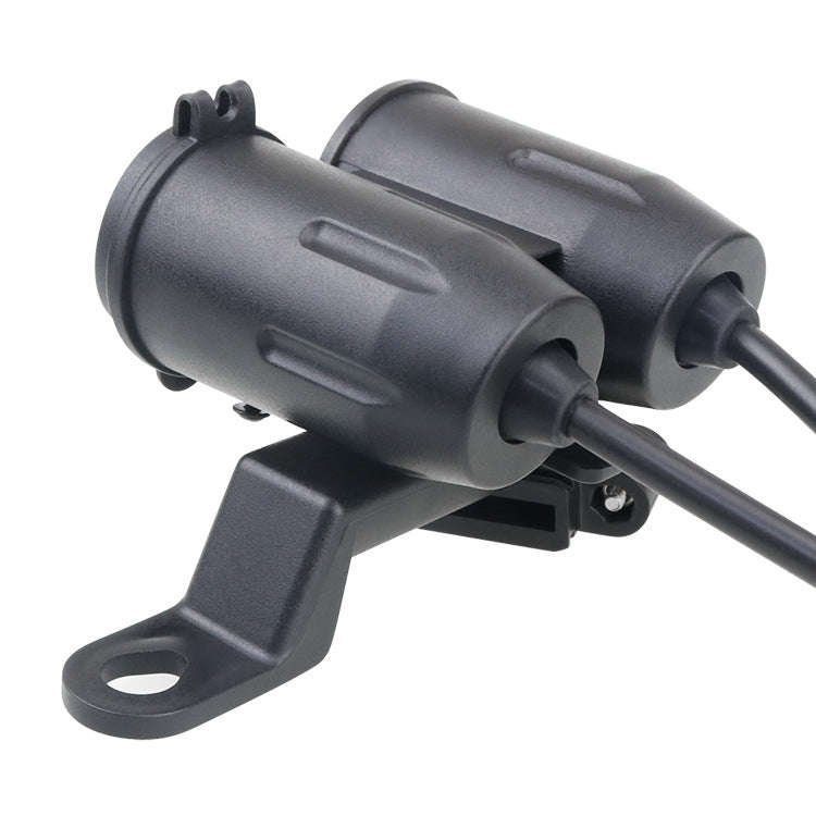 Motorcycle Modified With Bracket Dual USB 3.1A Charging With Temperature Voltage Bracket(Red Light)
