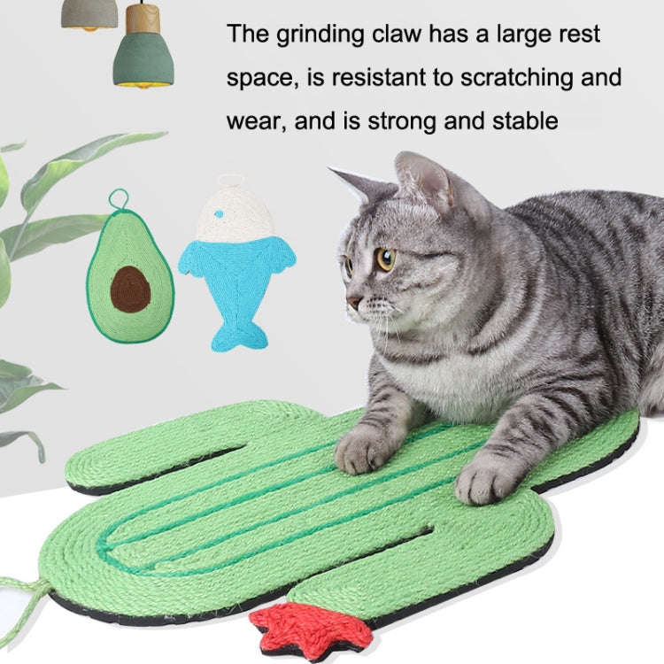 Non-slip and Moisture-proof Scratch Resistant Sisal Cat Scratch Pad(Small Fish)