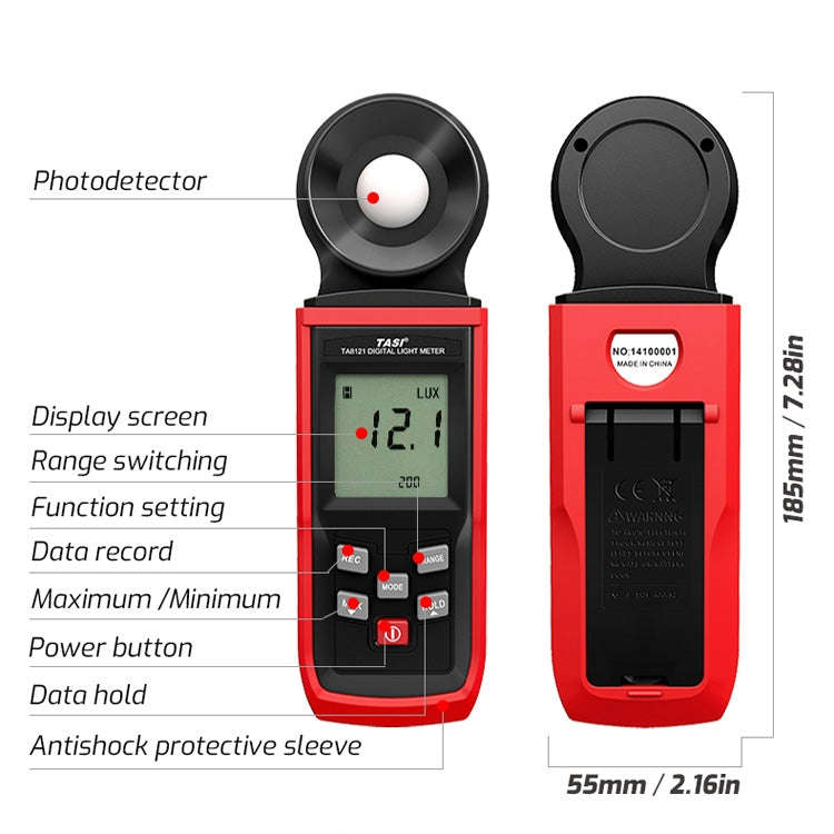 TASI Integrated 100,000 LUX 0.1LUX Display Precision Light Meter(TA8121)