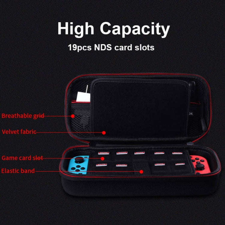 CHKJOK Game Console Bracket Function EVA Protective Sleeve For Switch Oled(Black)