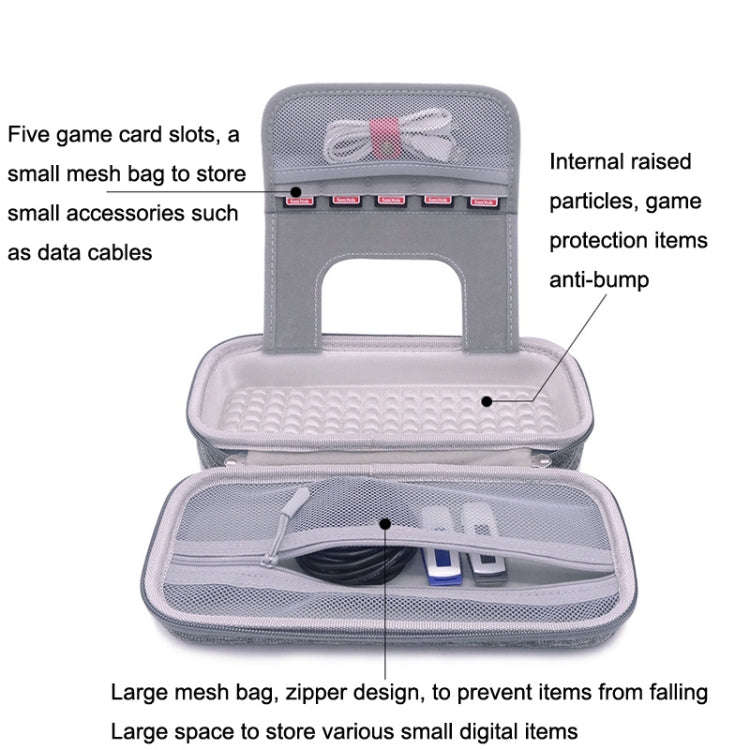 CHKJOK Game Console Bracket Function EVA Protective Sleeve For Switch Oled(Gray)