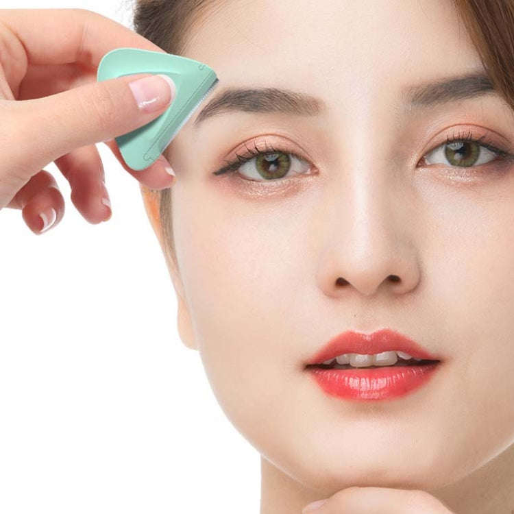 2 PCS/Box Small Triangular Eyebrow Trimmer(White + Green)