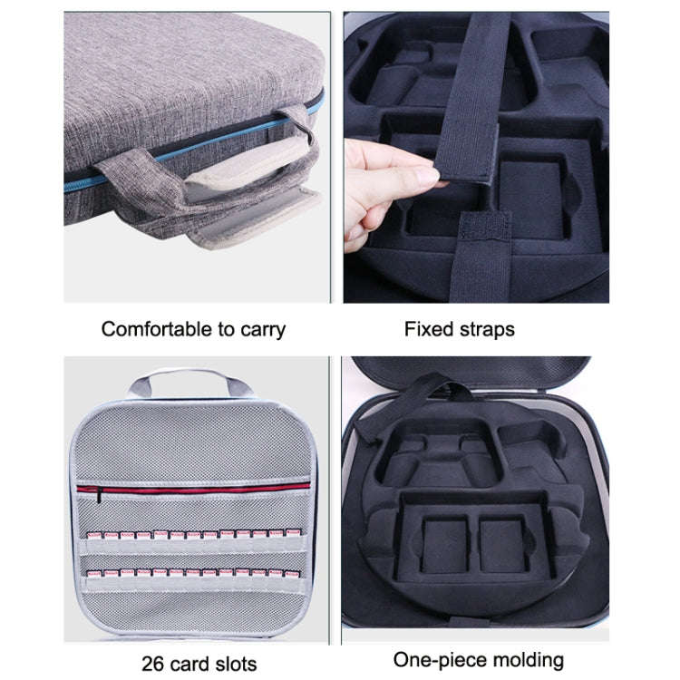 GH1865 EVA Hard Shell Fitness Ring Game Console Storage Bag For Nintendo Switch(Gray)