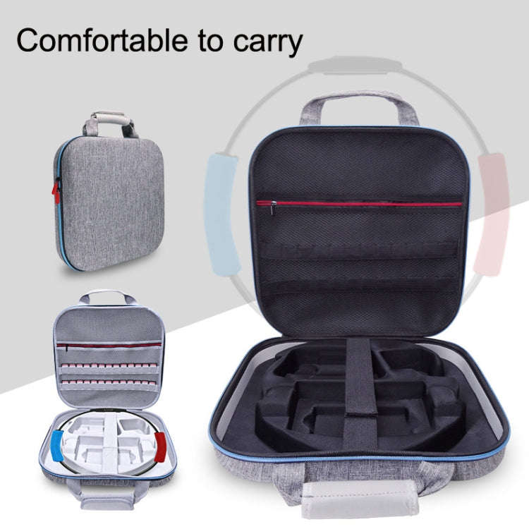 GH1865 EVA Hard Shell Fitness Ring Game Console Storage Bag For Nintendo Switch(Gray)