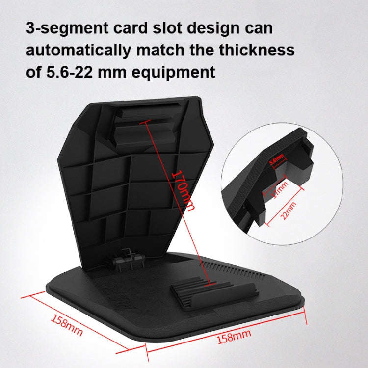 Car Sunshade Anti-Reflective Phone Tablet Holder Compatible with Folding Screen Phones(Matte Black)