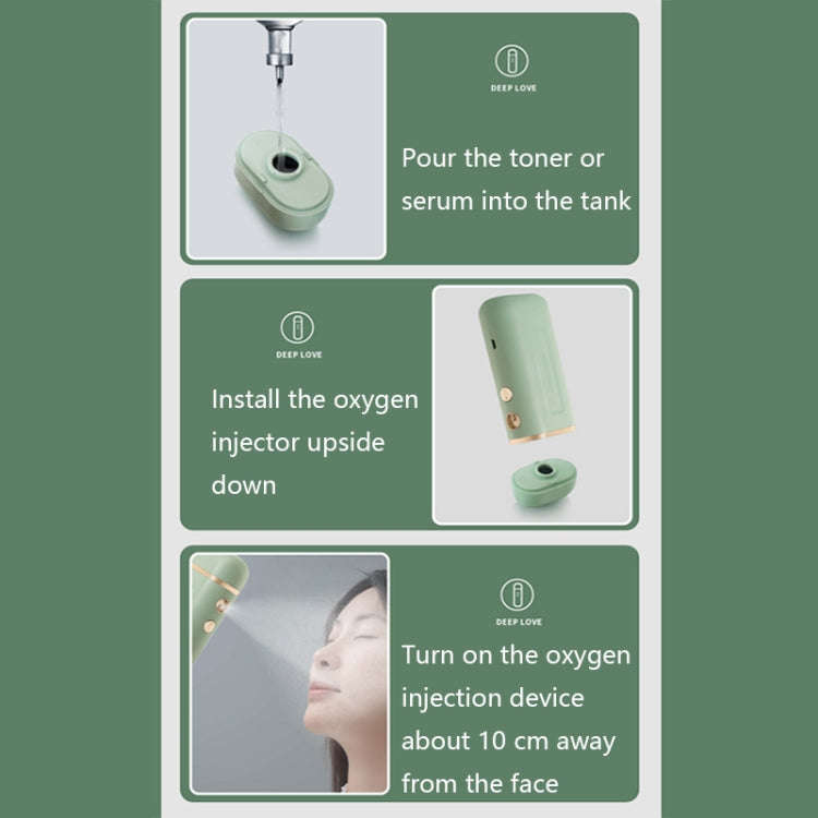 Yc168 Portable High Pressure Nano Oxygen Injector(Green)