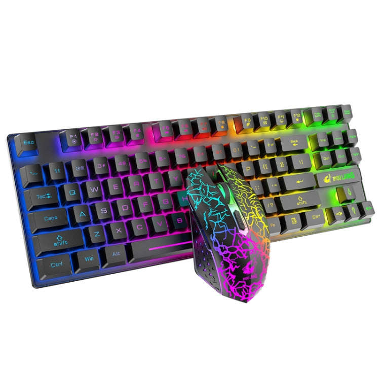 ZIYOU LANG T87 Gaming Luminous Wireless Keyboard and Mouse Set(Black)