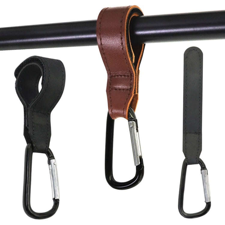 2 PCS Baby Stroller Convenient Carabiner Hook(Brown)