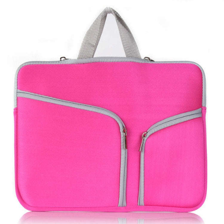 T228 Diving Material Computer Bag Multi-pocket Laptop Liner Bag, Size: 10 Inch(Rose)