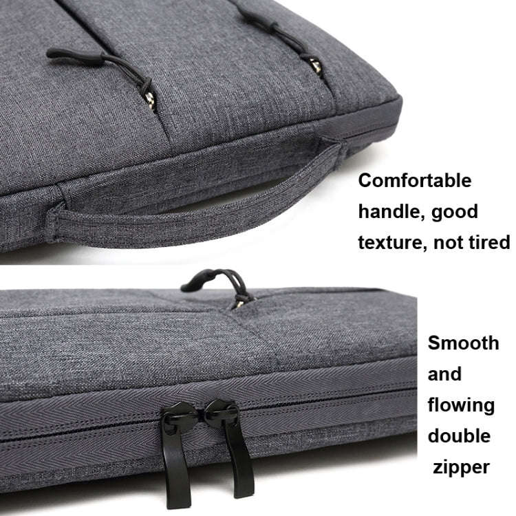 Zipper Type Polyester Business Laptop Liner Bag, Size: 13.3 Inch(Dark Gray)
