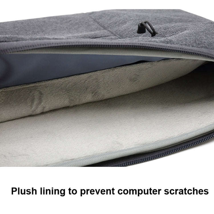 Zipper Type Polyester Business Laptop Liner Bag, Size: 13.3 Inch(Dark Gray)