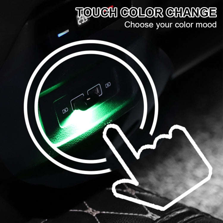 2 PCS Car USB Atmosphere Light LED Decorated Lighting Light(USB Colorful Adjustable)