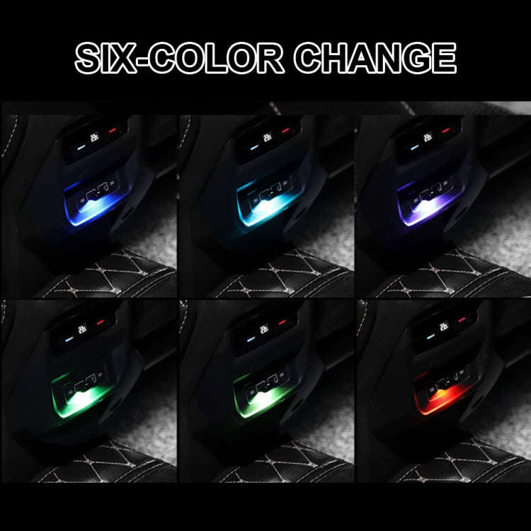 2 PCS Car USB Atmosphere Light LED Decorated Lighting Light(USB Colorful Adjustable)